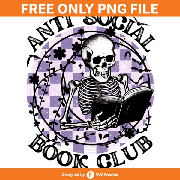 Skeleton Reading Halloween Sublimation