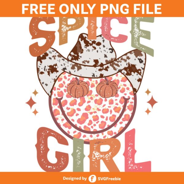 Spice Girl Smiley Face Fall Pumpkin Vibe