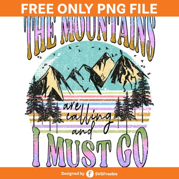 Summer Vintage Mountains Sublimation