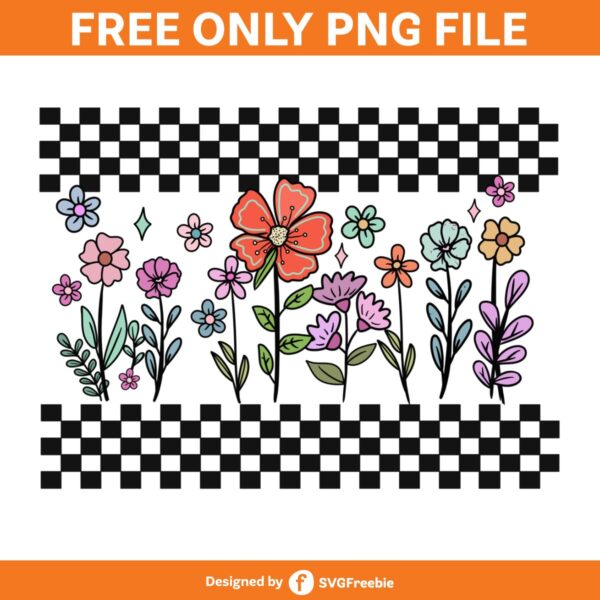 retro-wildflowers-doodle-checkered-png