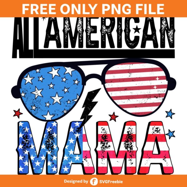 all-american-mama-usa-flag-retro-png