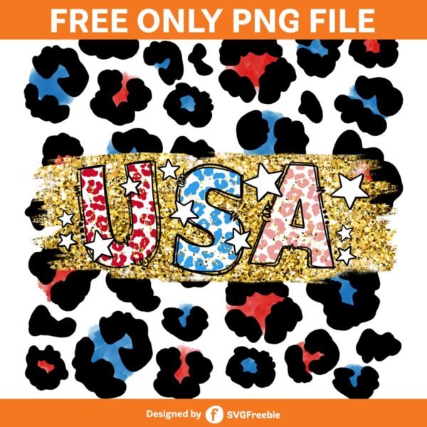 USA Leopard Sublimation, 4th of July PNG