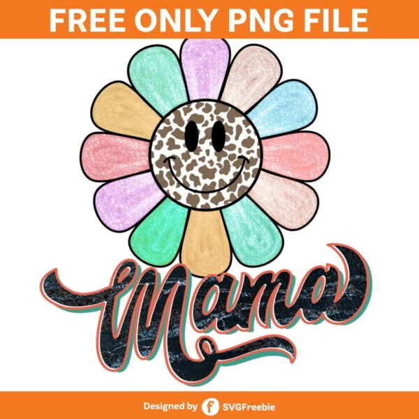 Retro Mama Daisy Colorful Sublimation