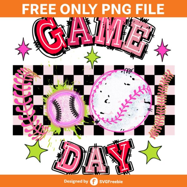 Baseball Game Day Sublimation Clipart