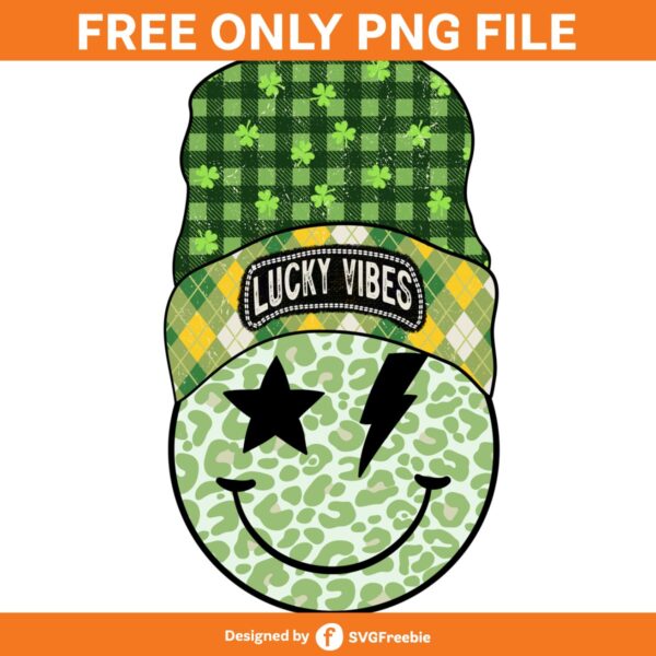 Retro Smiley Face St Patricks Day PNG