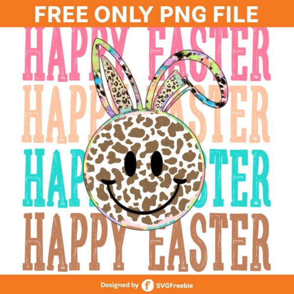 Happy Easter Bunny Smiley Face Cow PNG