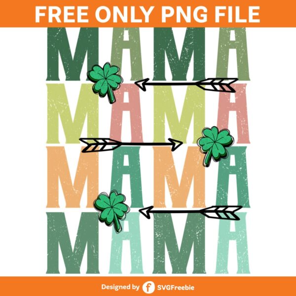 Lucky Mama St. Patrick Day Retro PNG