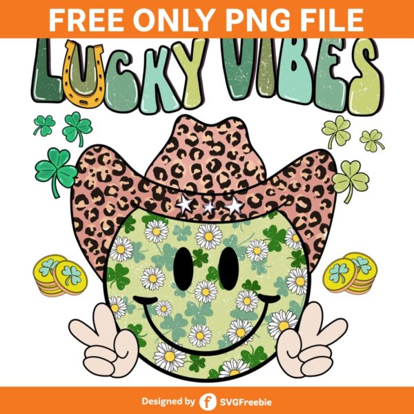 Retro Smiley Face St Patricks Day PNG