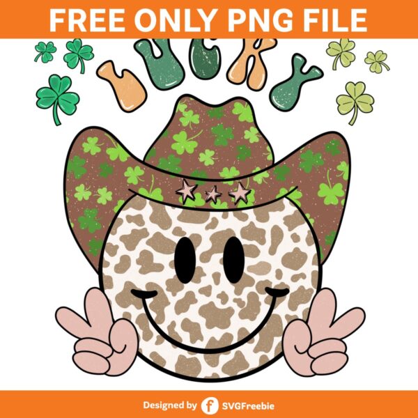 Retro Smiley Face St Patricks Day PNG