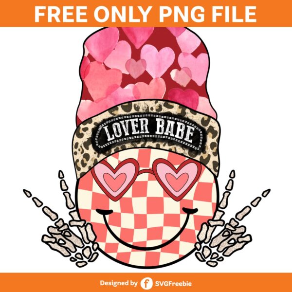 Smiley Face Beanie Retro Lover Babe PNG