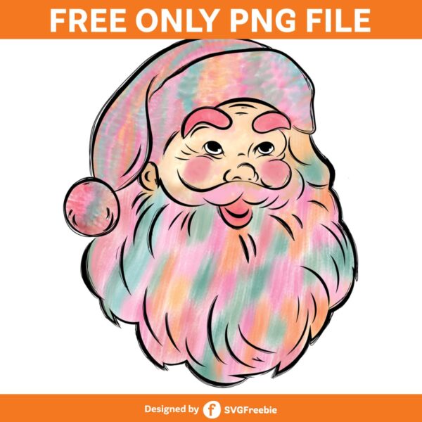 Santa Pink Christmas Ho Ho Ho Retro PNG