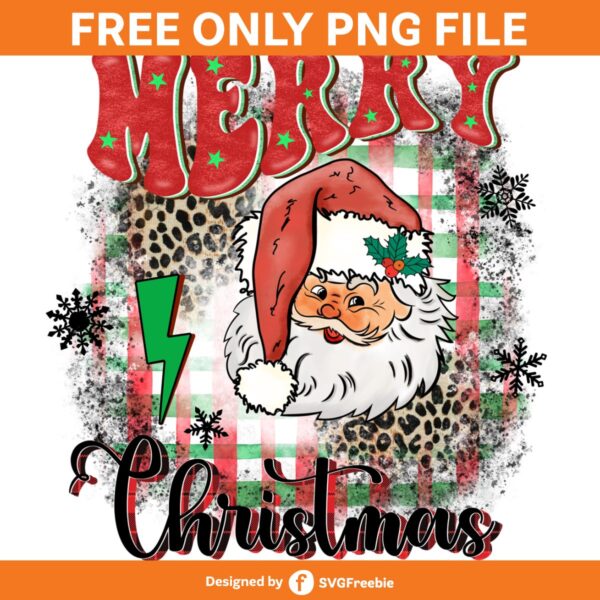 Santa Merry Christmas Retro Sublimation