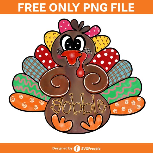 Gobble Thanksgiving Turkey Sublimation