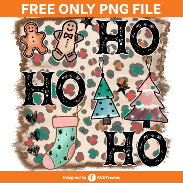 Ho Ho Ho Christmas Retro Sublimation