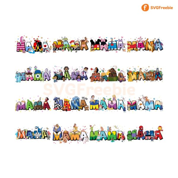 15+ Mama Cartoon Movie Png Bundle, Family Vacation Png, Gift For Mom Png