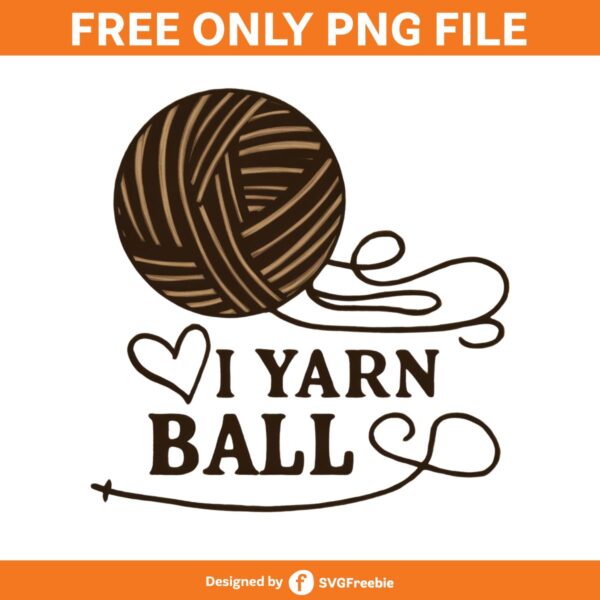 I Yarn Ball Clipart PNG