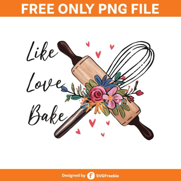 Like Love Bake Clipart PNG