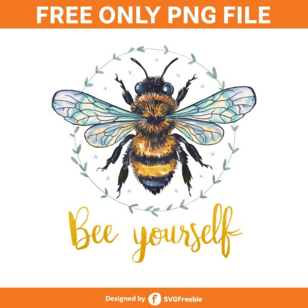 Bee Yourself Clipart PNG Graphics