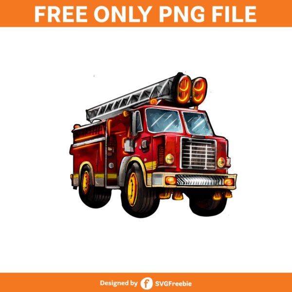 Fire Truck Clipart, Firefighter Png