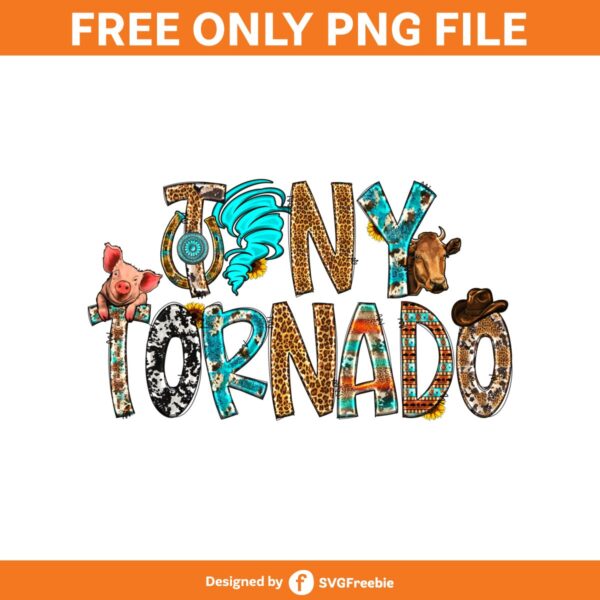 Tiny Tornado Png, Kids Sublimation Png