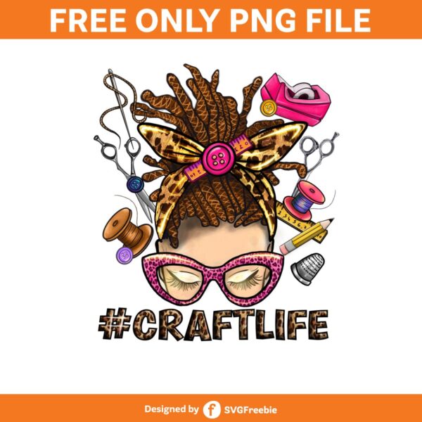 Messy Bun Craft Life Png, Messy Bun Png