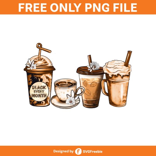 Afro American Png, Coffee Cups Png