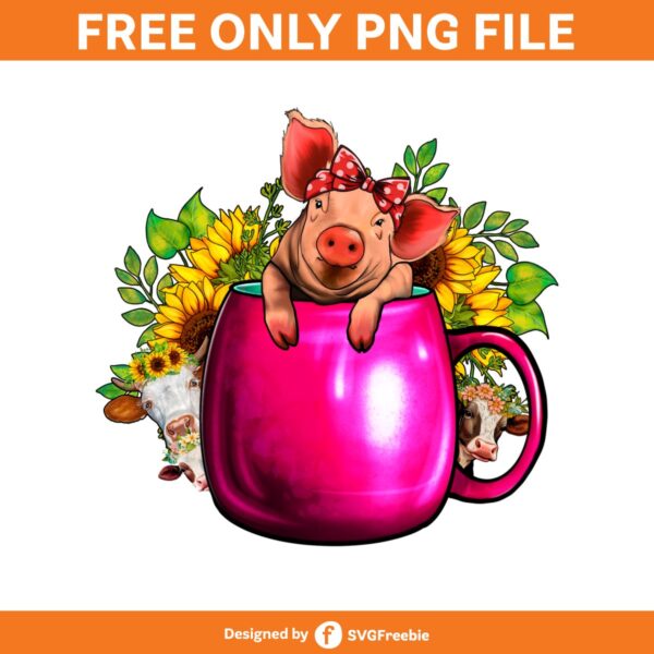 Pig Sublimation, Coffee Png, Western Pig