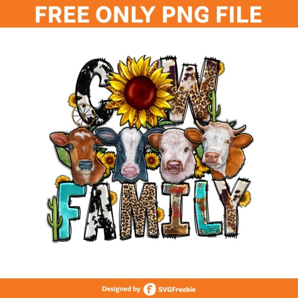 western-sublimation-cow-png-cow-family