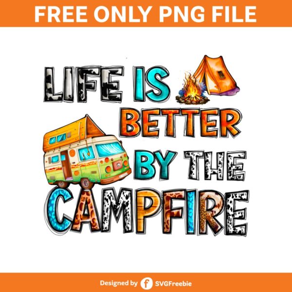 campfire-sublimation-camp-png-western