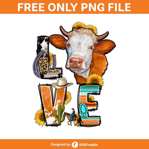 love-cow-cow-sublimation-western-png