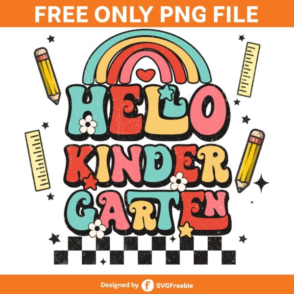 Hello Kinder Garten Sublimation, Retro