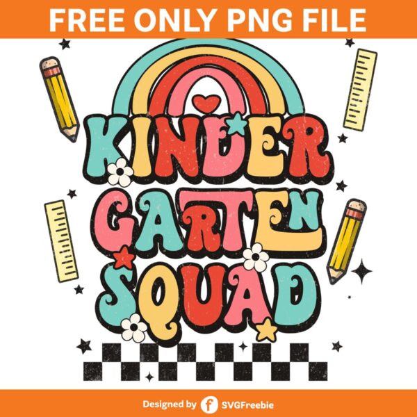 Kinder Garten Squad Sublimation, Retro