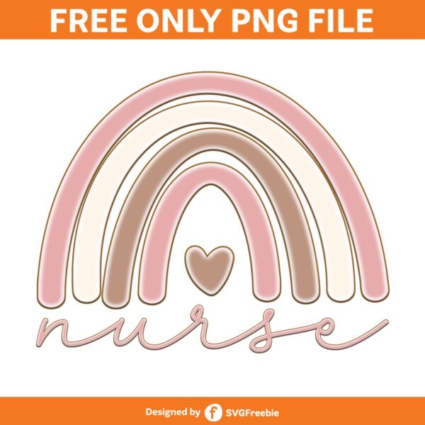 Nurse Rainbow Sublimation, Nurse PNG