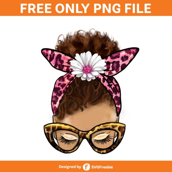 Messy Bun Clipart, Afro Messy Bun Png