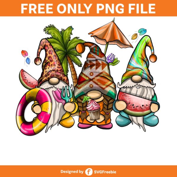 Gnomes Sublimation Png, Summer Vibes Png