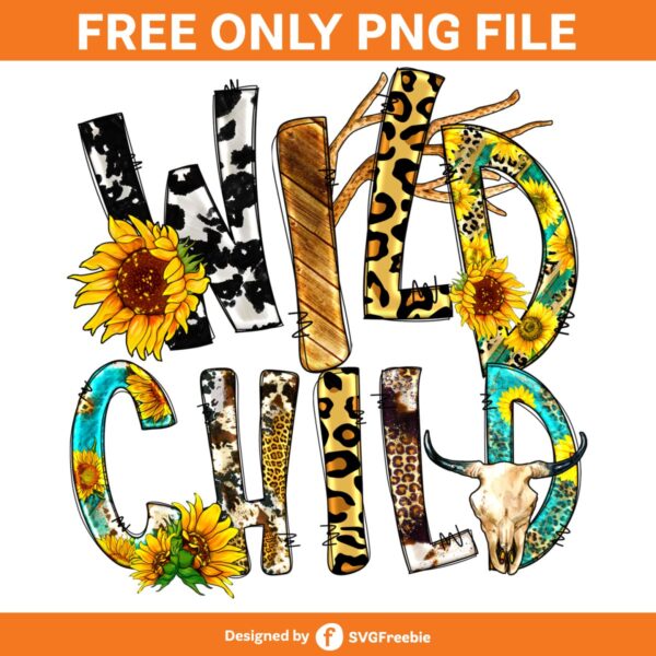 Wild Child Sublimation, Retro PNG