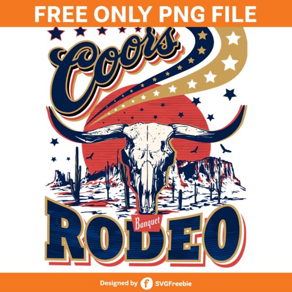 western-png-coors-and-rodeo-bull-skull-design-sublimation-western-design-png