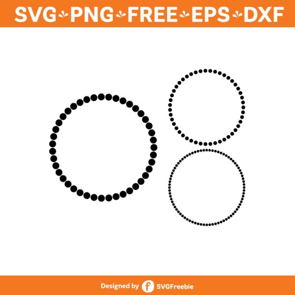 Dotted Frame Svg, Dotted Circle Frame Svg